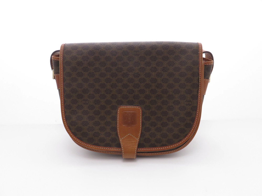 Celine Macadam Shoulder Bag Brown